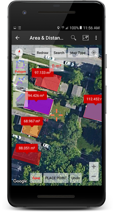 UTM Geo Map Area Distance Measurement Module