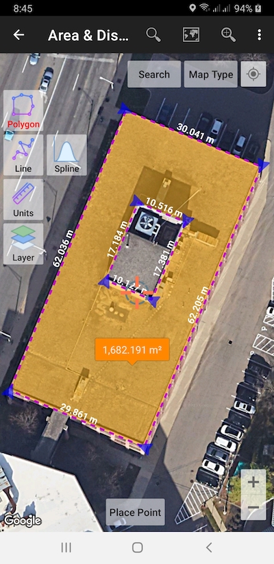 UTM Geo Map Polygon Hole Inside