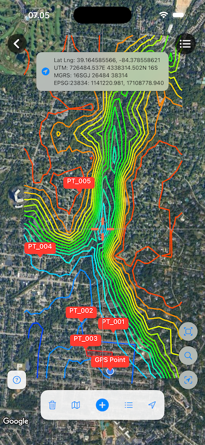 UTM Geo Map for iPhone