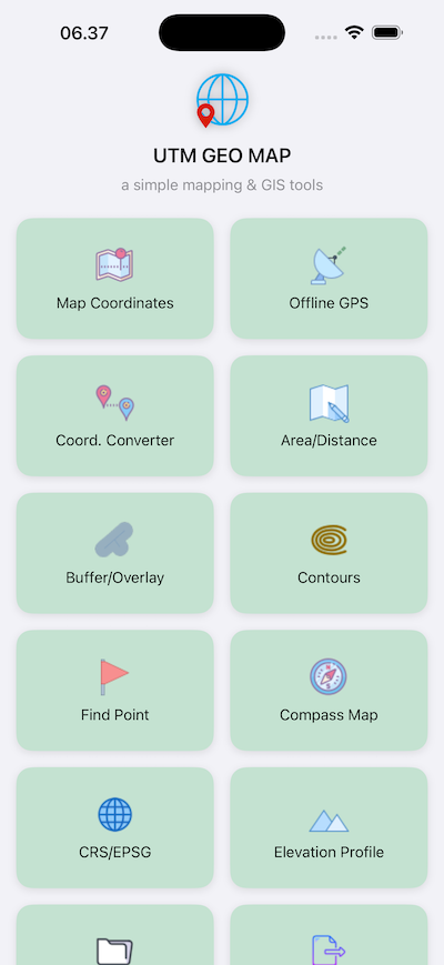 UTM Geo Map for iPhone